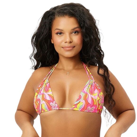 Frankie’s Bikinis Sand Halter Top Large - Picture 1 of 7